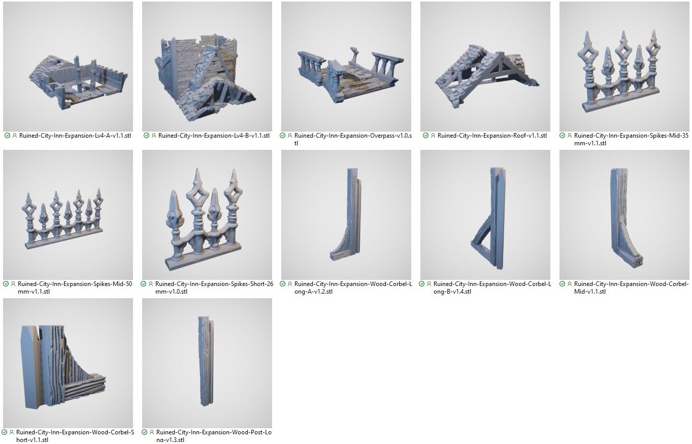 Ruined City Inn Expansion 3D Print file