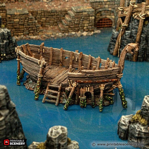 Ruined Longboat STL