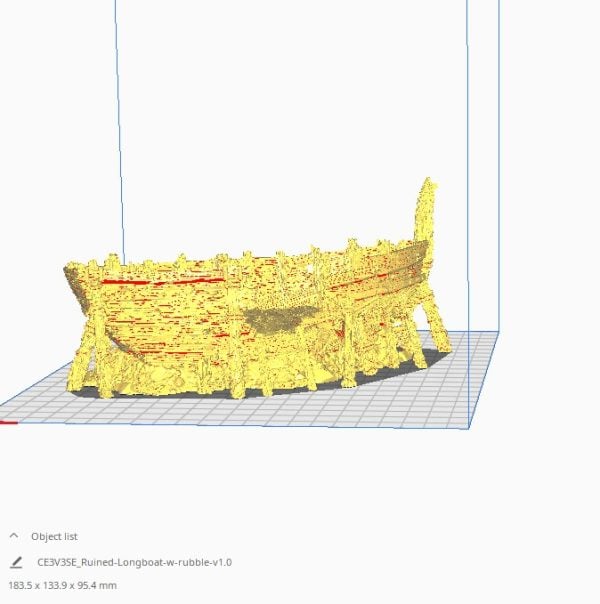 Ruined Longboat STL