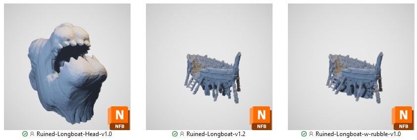 Ruined Longboat STL