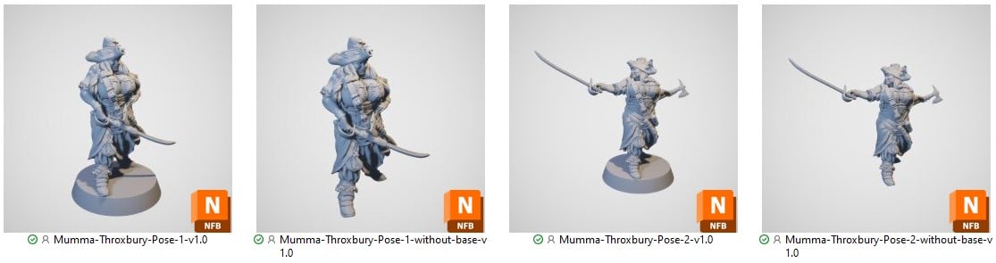 3D Printed Mumma Throxbury