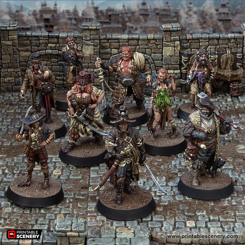 Pirate Witcher Warband STLs