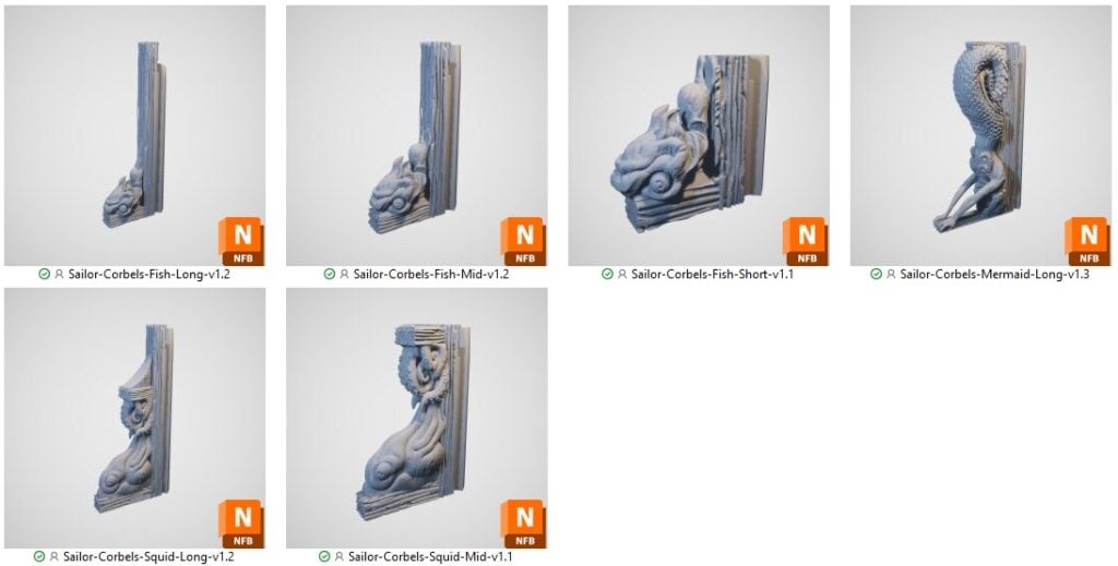 Corbel Fill Corbel Expansion Pack - Printable Scenery