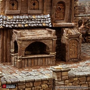 Ramshackle Outhouse and Stable STL