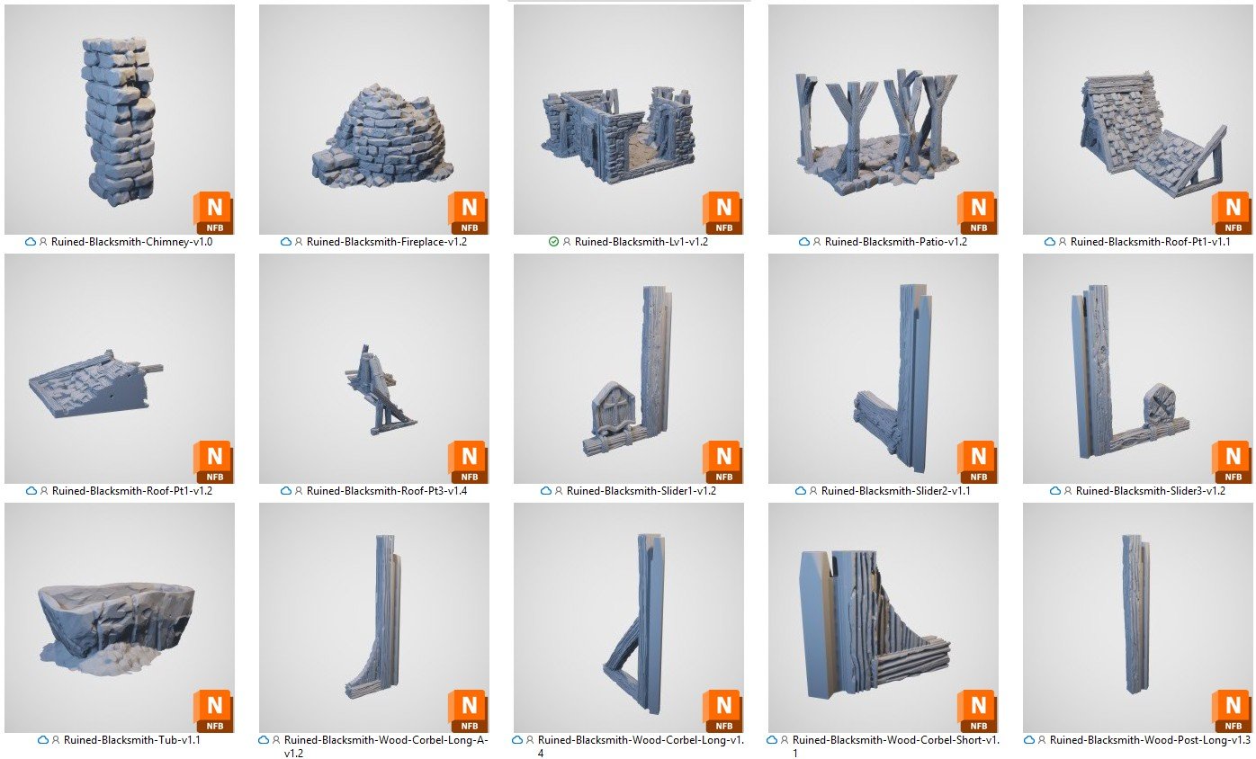 Ruined City Blacksmith 3D Print file