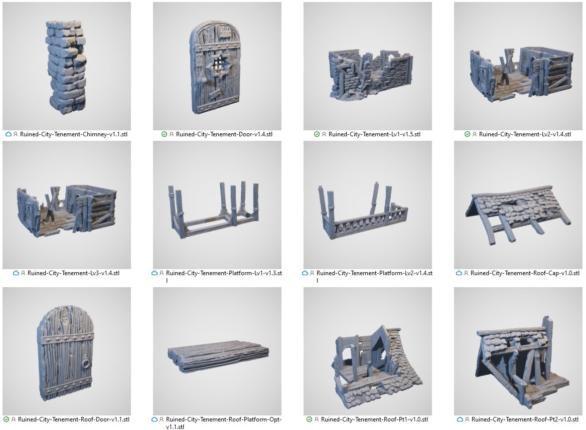 Ruined City Tenement 3d print file