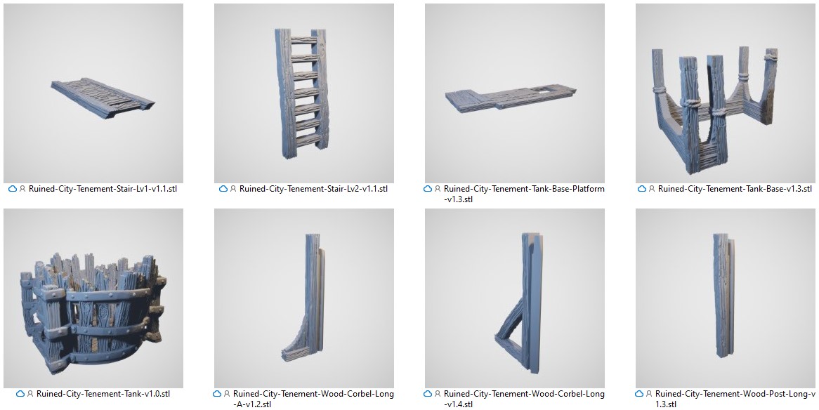Ruined City Tenement 3d print file