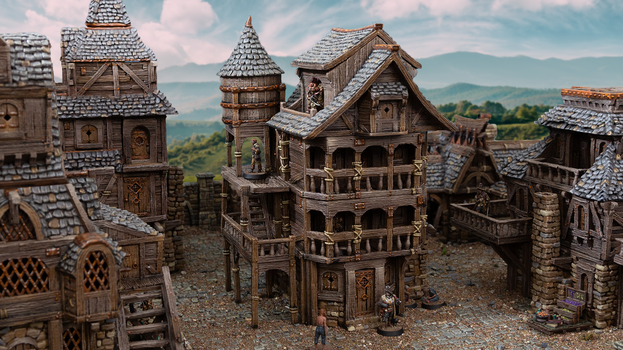 City Tenement and Ruined City Tenement - Printable Scenery