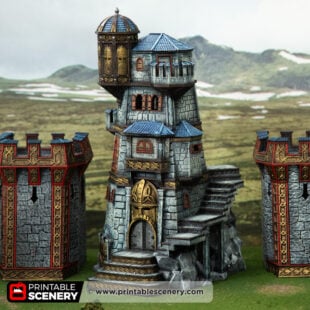 3d printed and painted Dwarven terrain for dnd and wargaming