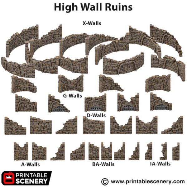 High Wall Ruins STL