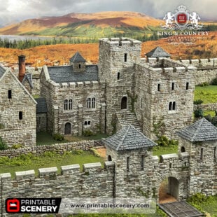 3d printed and painted medieval europe terrain for dnd and wargaming