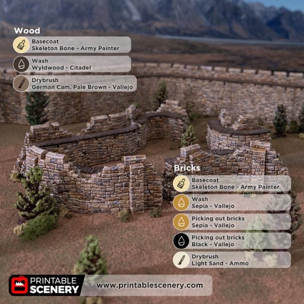 HEX Castle ruined low walls painting guide