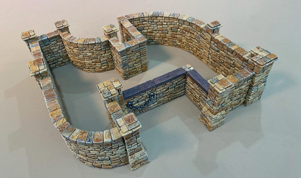 3D printed Ramshackle City Foundations walls