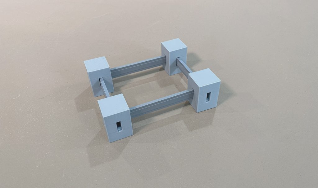 3D printed Ramshackle City Foundations basic supports