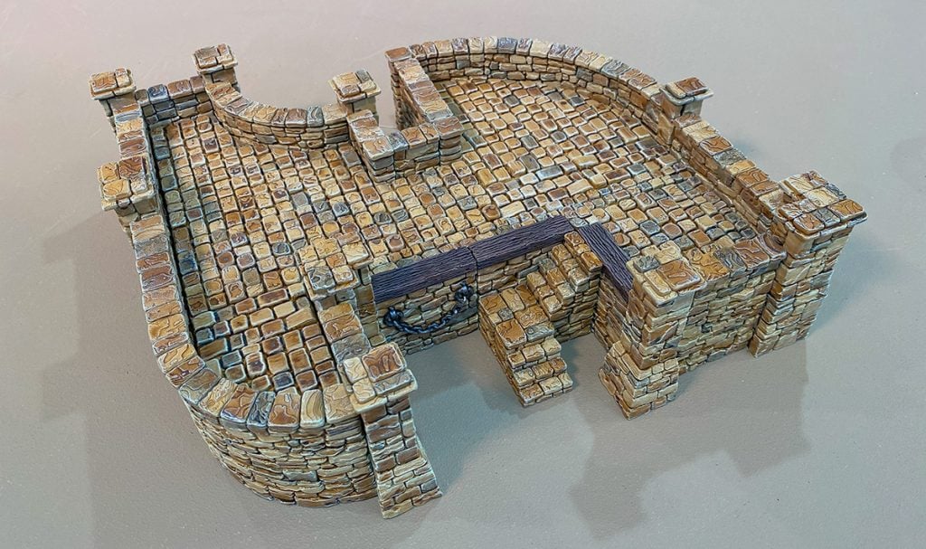 3D printed Ramshackle City Foundations fully assembled