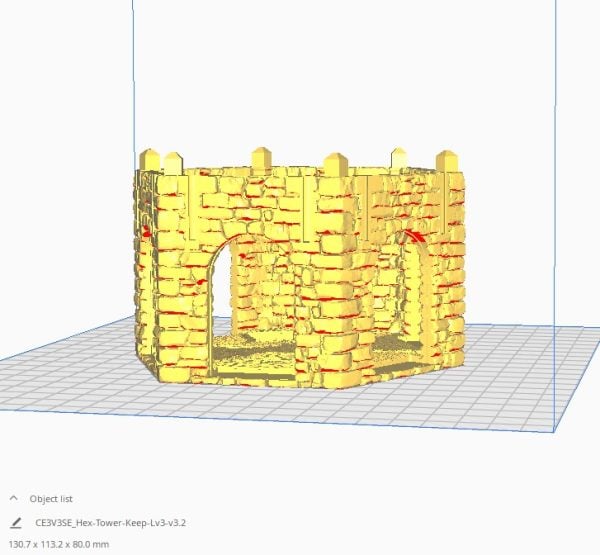 HEX Castle Keep Tower 3D print file