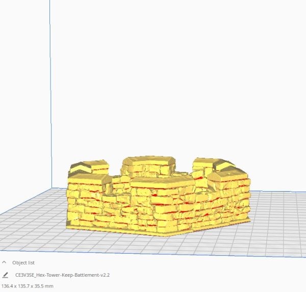HEX Castle Keep Tower 3D print file