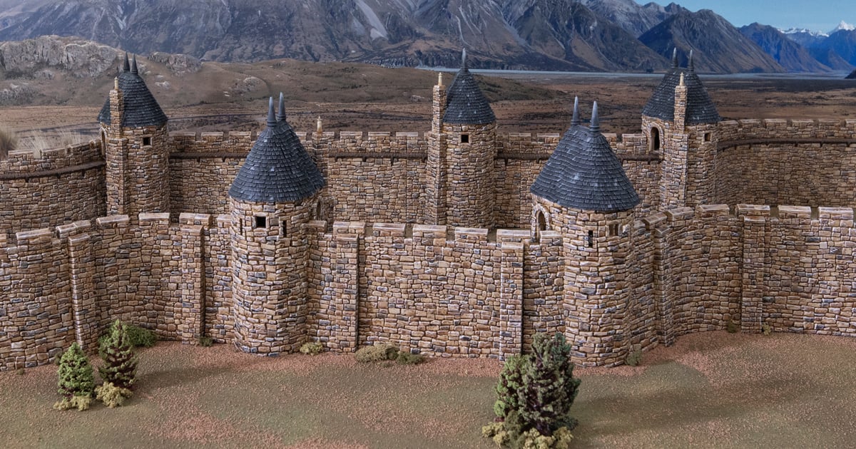 HEX Castle Oval Bastion - Printable Scenery