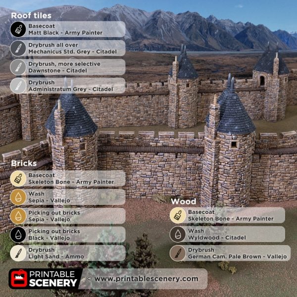 HEX Castle oval bastions painting guide