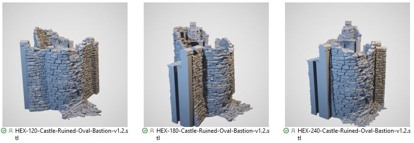 HEX Castle Ruined Oval Bastion