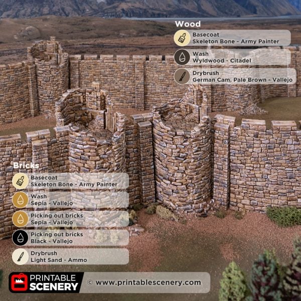 HEX Castle ruined oval bastion painting guide
