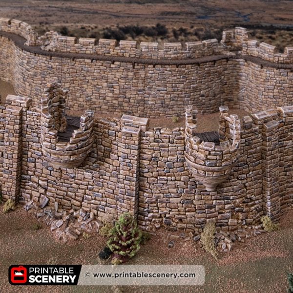 HEX Castle ruined wall turrets