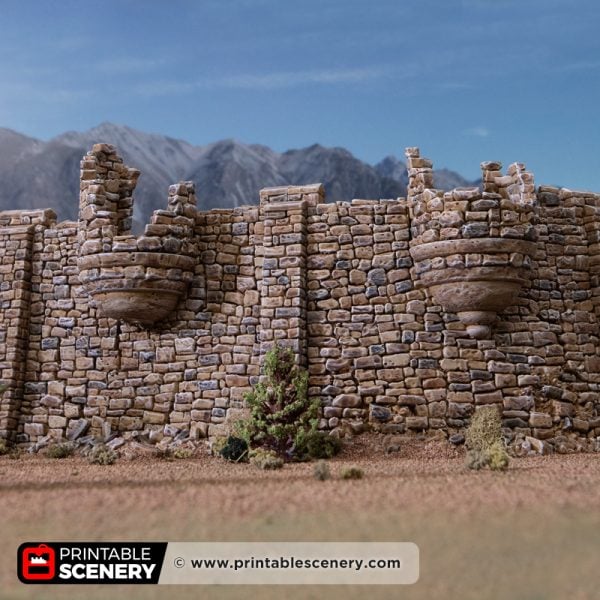 HEX Castle ruined wall turrets