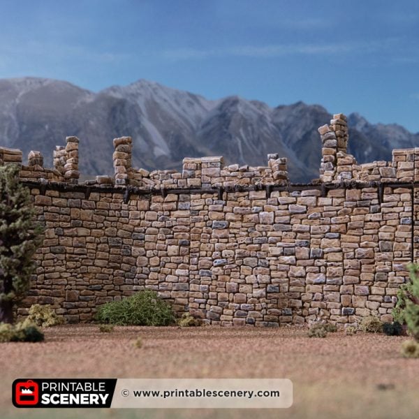 HEX Castle ruined wall turrets