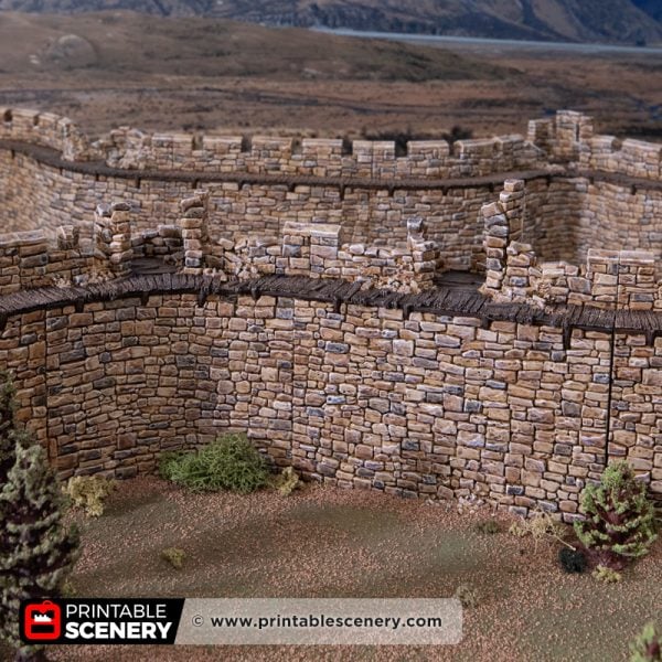 HEX Castle ruined wall turrets