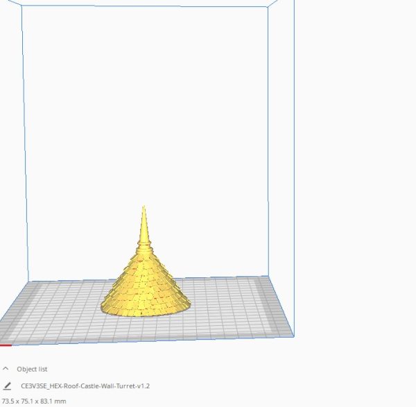 HEX Castle Wall Turrets 3d Print file