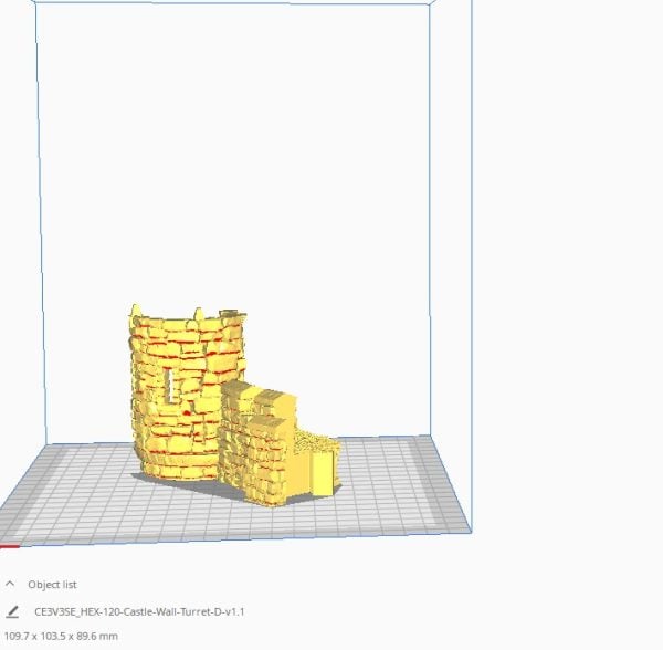 HEX Castle Wall Turrets 3d Print file