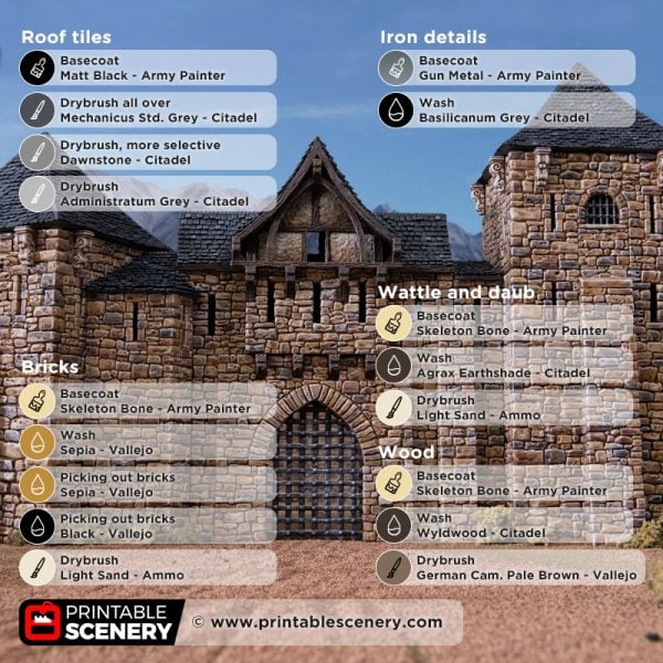 HEX Castle gatehouse painting guide