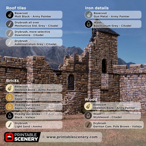 HEX Castle ruined barracks painting guide