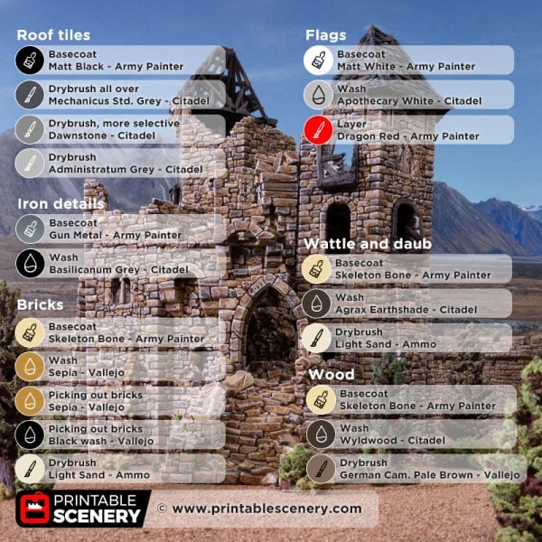 HEX Castle ruined kings keep painting guide