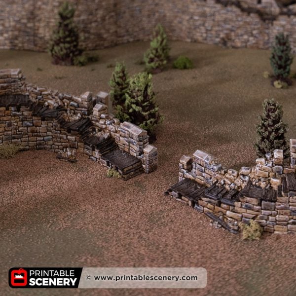 HEX Castle ruined wall stairs