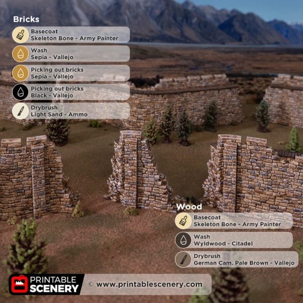 HEX Castle ruined walls painting guide