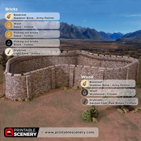 HEX Castle walls painting guide