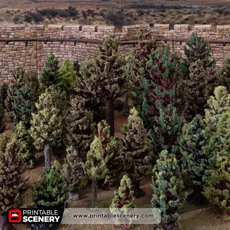 Trees, Plants and Foliage STL Files - www.printablescenery.com