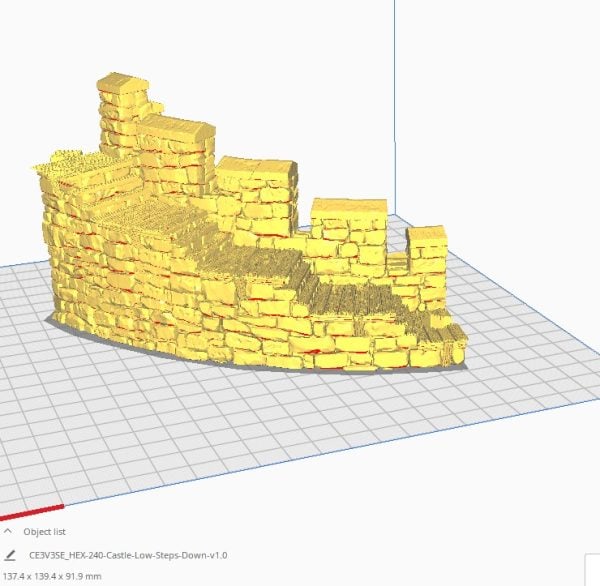 Hex Castle Wall Steps