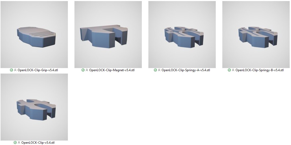 OpenLOCK Clips - Printable Scenery
