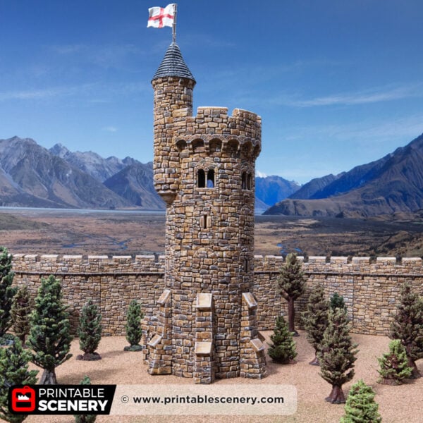 A photo of 3d printed and painted adeline tower, for dnd and wargames