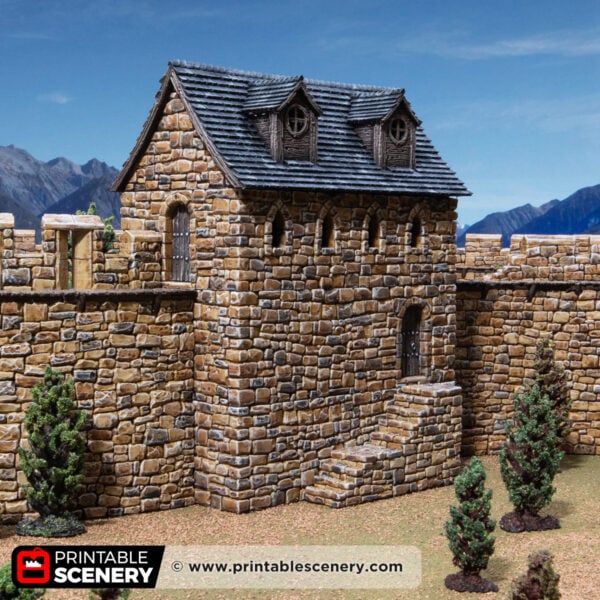 3d printed and painted Banquet hall for dnd and wargaming