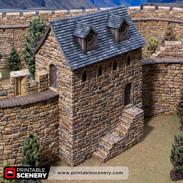 3d printed and painted Banquet hall for dnd and wargaming