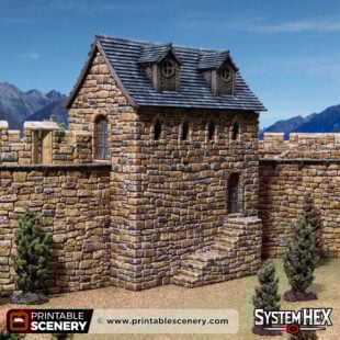 3d printed and painted Banquet hall for dnd and wargaming