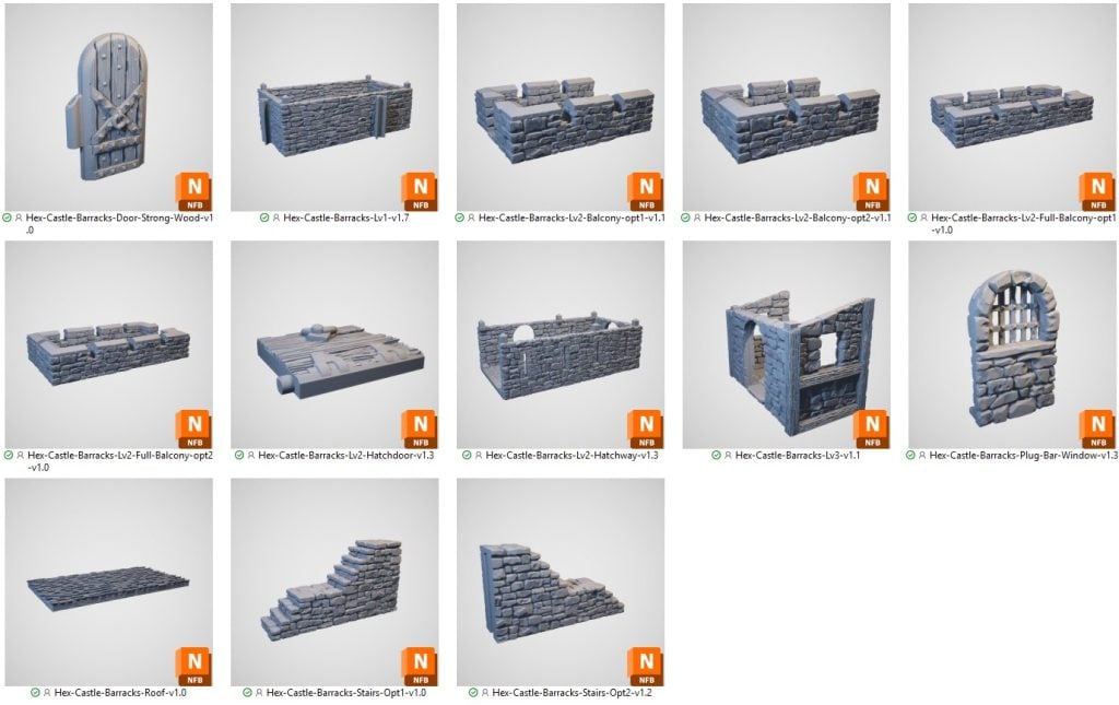 Castle Barracks - Printable Scenery