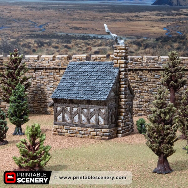 3d printed and painted bellas cottage for dnd and wargames