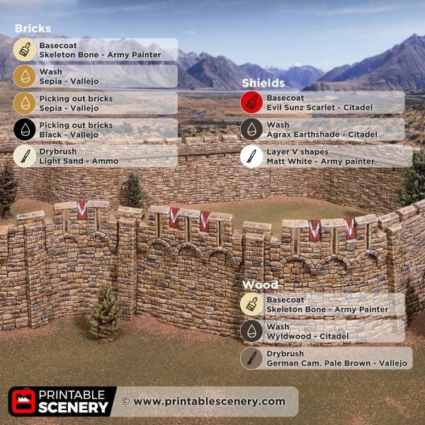 HEX Castle Bowmans Battlements painting guide