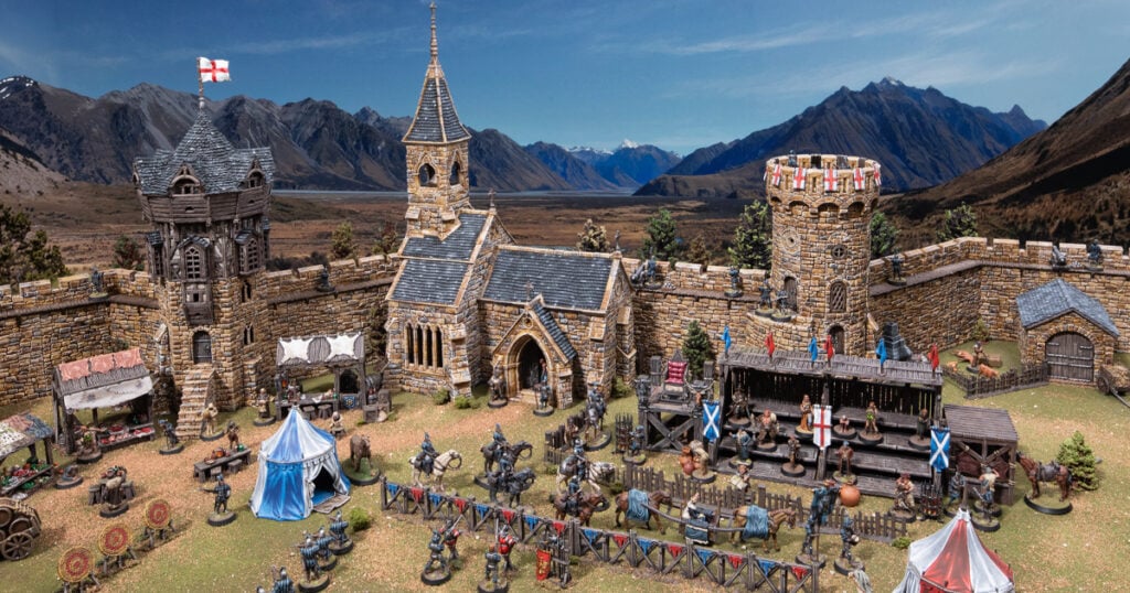 3d printed and painted Castle Church for dnd and wargaming