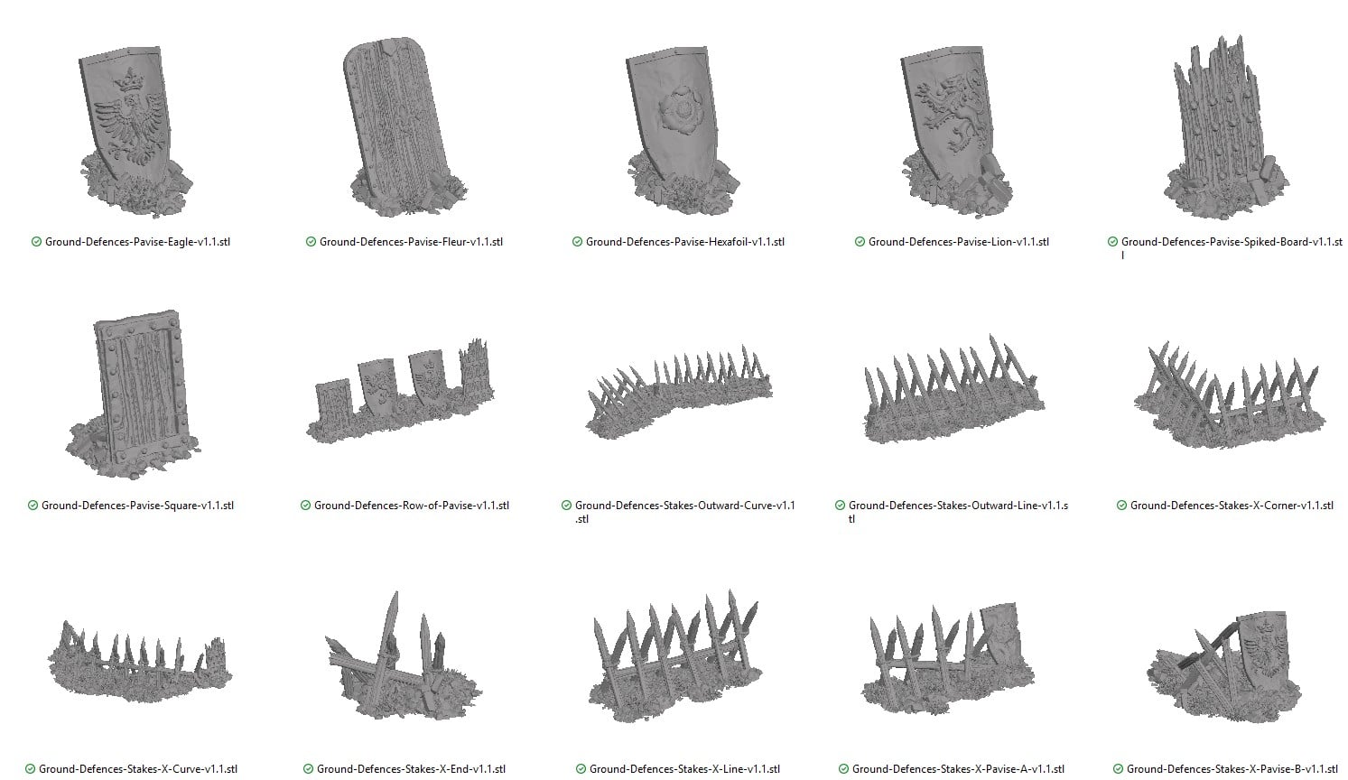 Cheval de frise and Pavise Reference