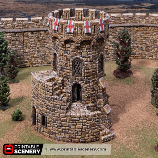 3D printed and painted Counts Tower for dnd and wargaming